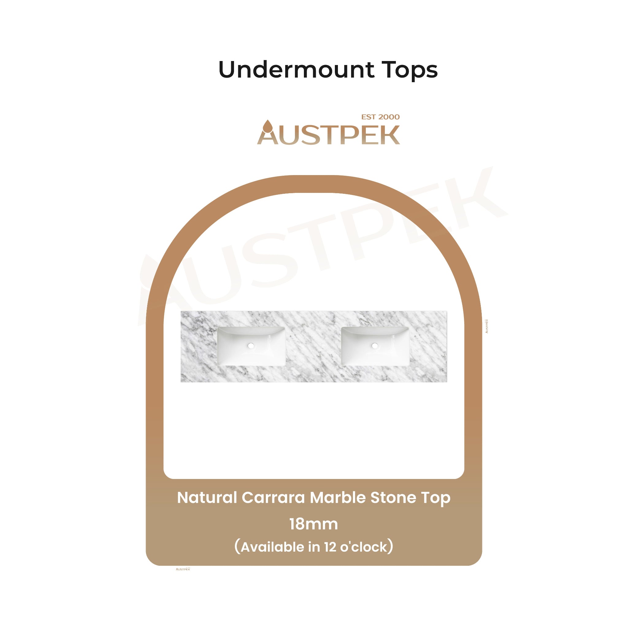 ORIO EDEN LIGHT WALNUT 1800MM DOUBLE BOWL WALL HUNG VANITY