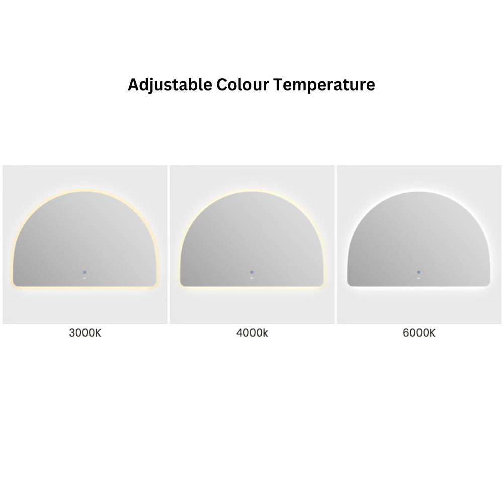 OTTI MOONLIGHT ARCHIE METAL FRAMED LED MIRROR GOLD 1500X1000MM