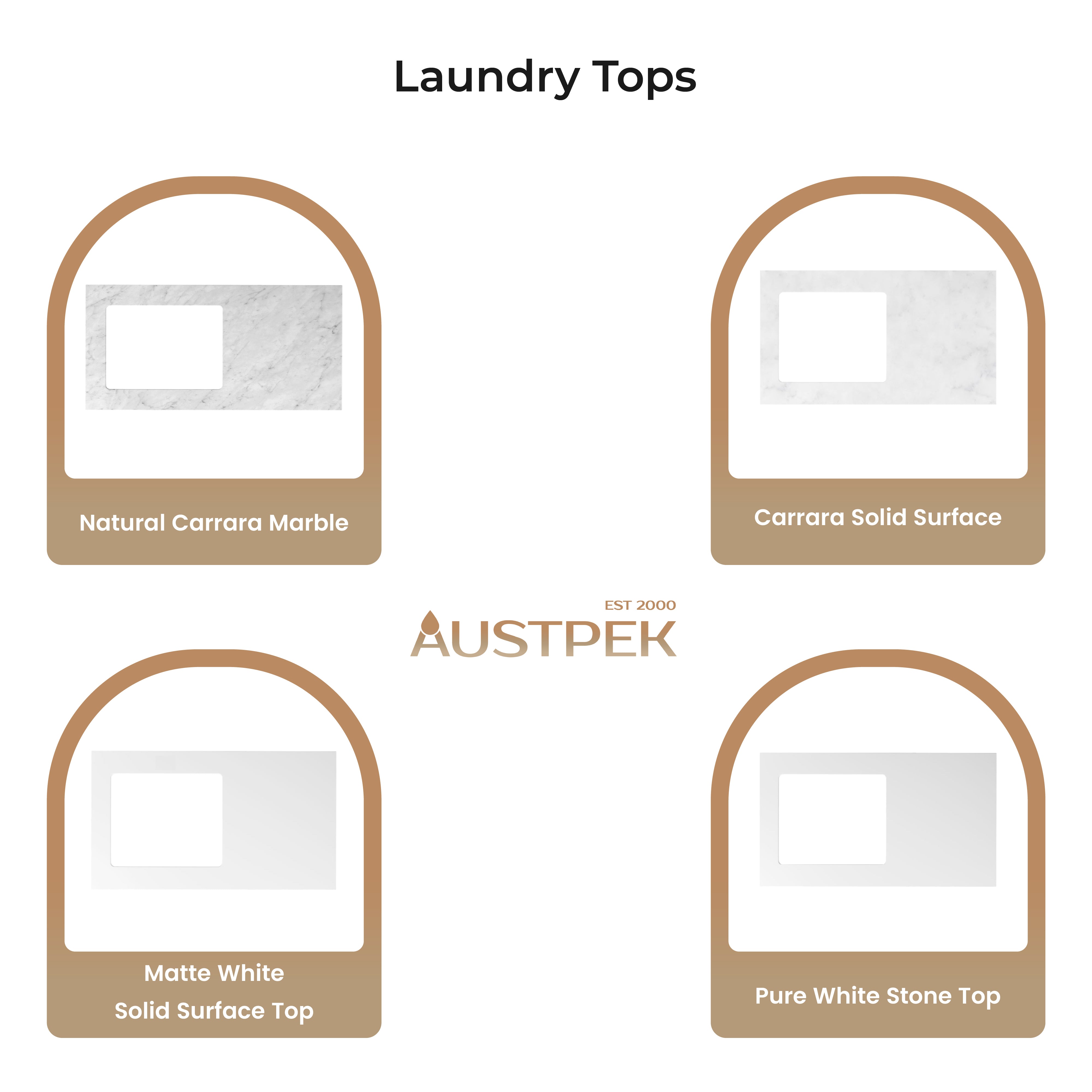 OTTI BONDI MATTE WHITE 1300MM LAUNDRY AND WALL CABINET WITH STONE TOP & SINK (PACKAGE-B)