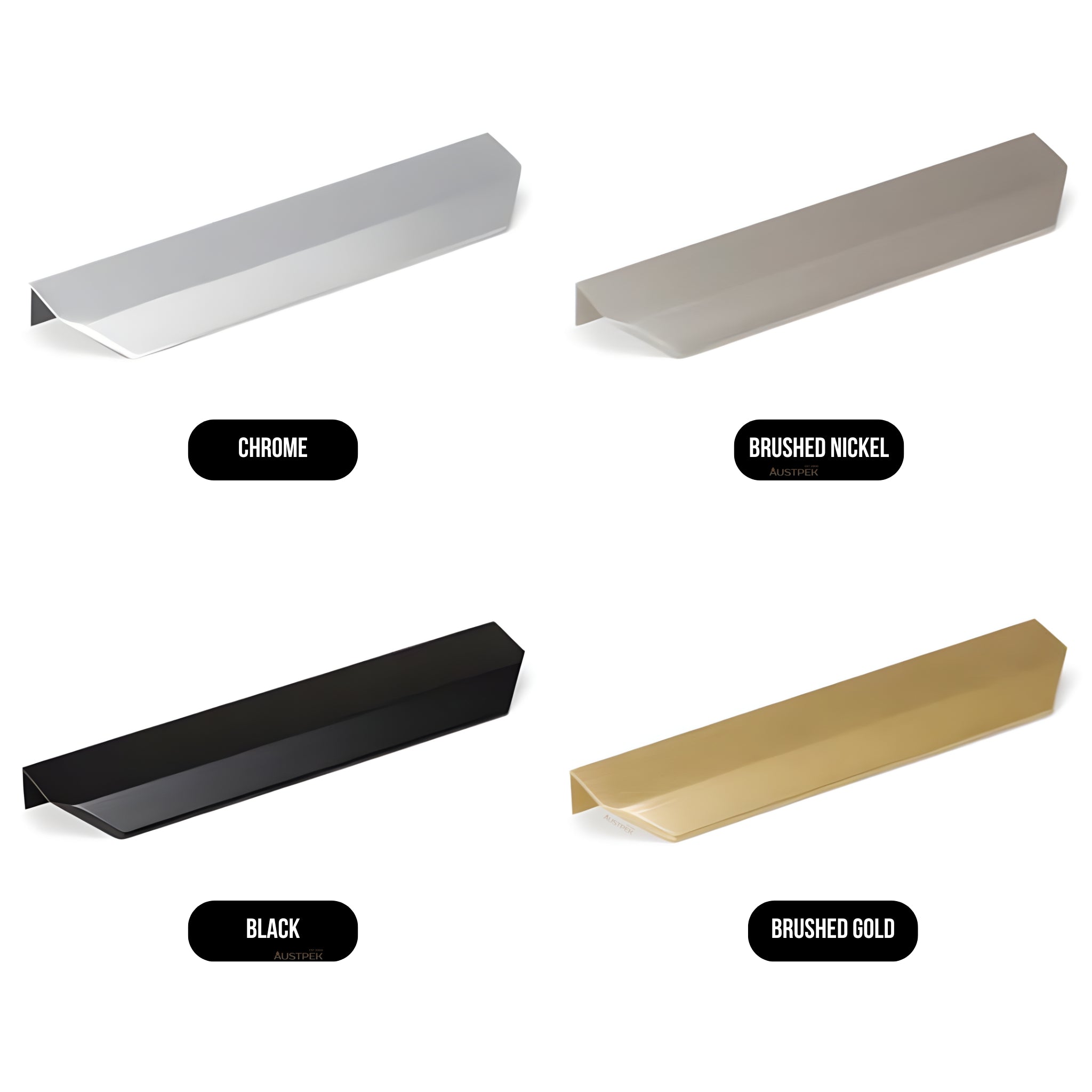 TIMBERLINE OVA HANDLE BRUSHED GOLD (AVAILABLE IN 100MM, 200MM AND 350MM)