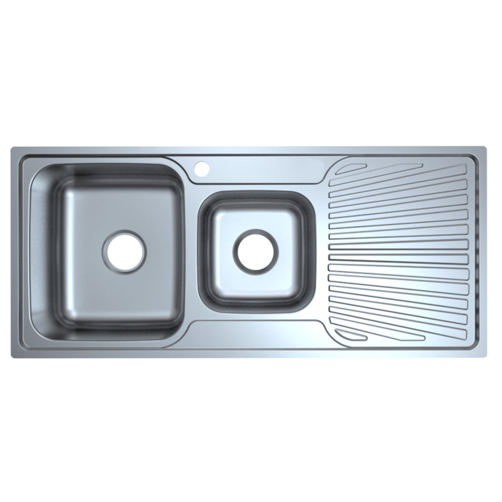 IKON OTUS 1.5 BOWL SINGLE DRAINER LHB SINK STAINLESS STEEL 1080MM