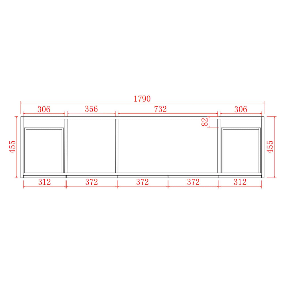 POSEIDON POLAR GLOSS WHITE 1800MM DOUBLE BOWL WALL HUNG VANITY