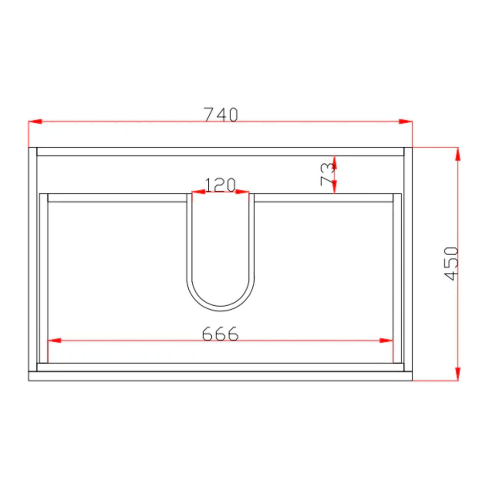 POSEIDON POLAR GLOSS WHITE 750MM SINGLE BOWL FLOOR STANDING VANITY (AVAILABLE IN LEFT AND RIGHT HAND DRAWER)