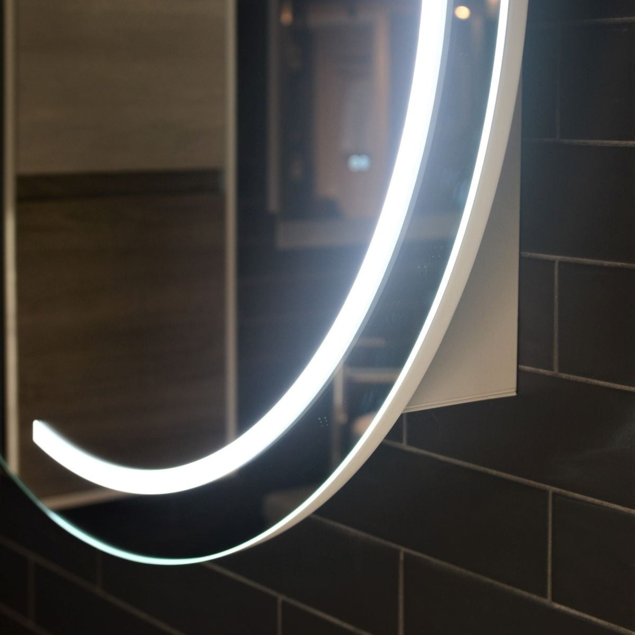 REMER PEARL FRAMELESS WHITE LED SHAVING CABINET 900X900MM