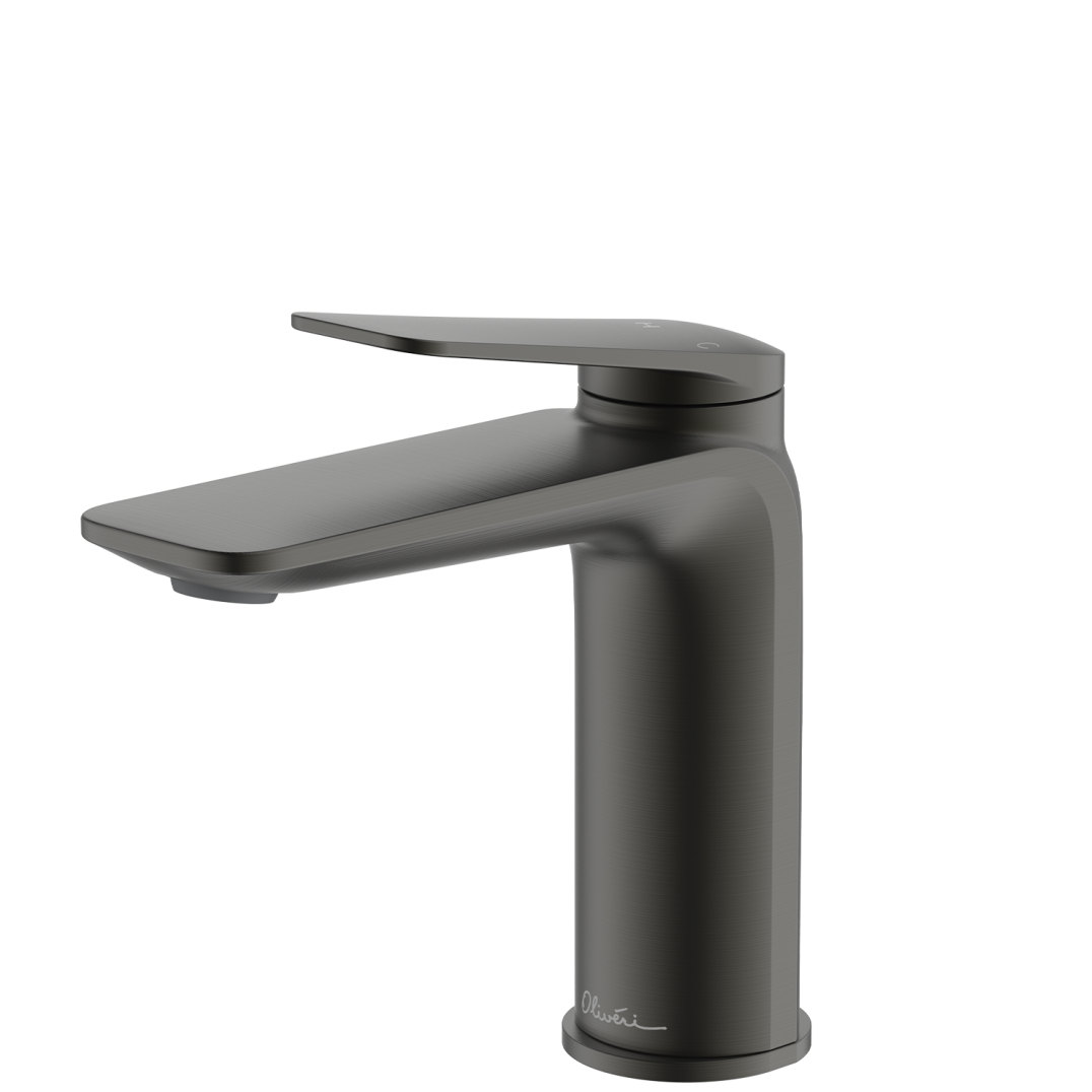 OLIVERI PARIS LEAD FREE BASIN MIXER 153MM GUN METAL