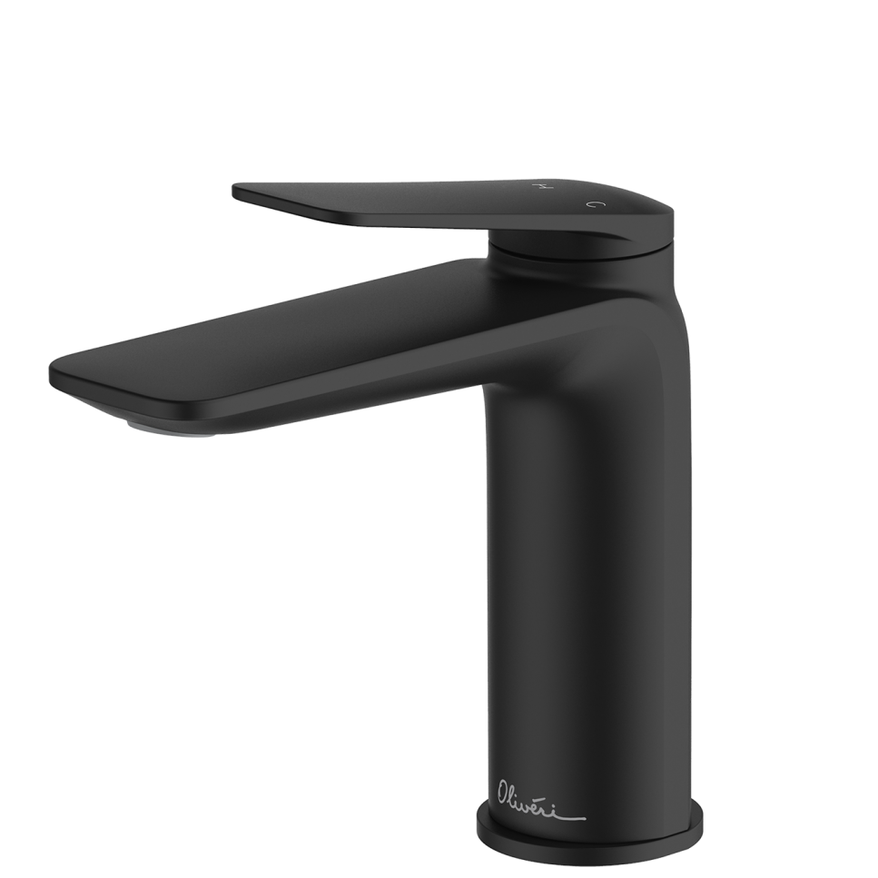 OLIVERI PARIS LEAD FREE BASIN MIXER 153MM MATTE BLACK
