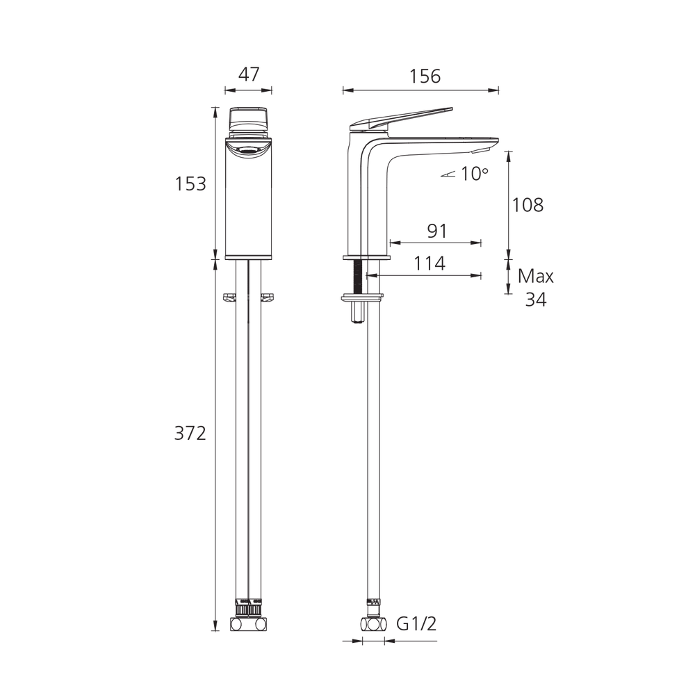 OLIVERI PARIS LEAD FREE BASIN MIXER 153MM CLASSIC GOLD