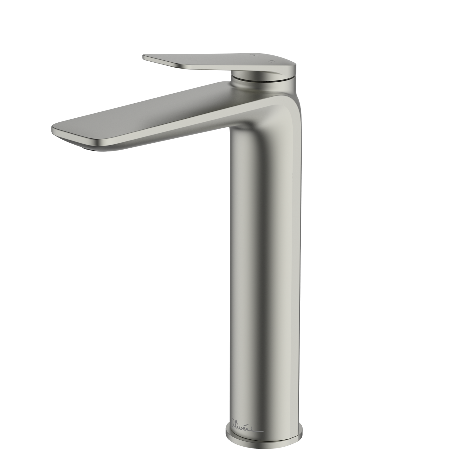 OLIVERI PARIS LEAD FREE TOWER BASIN MIXER 253MM BRUSHED NICKEL