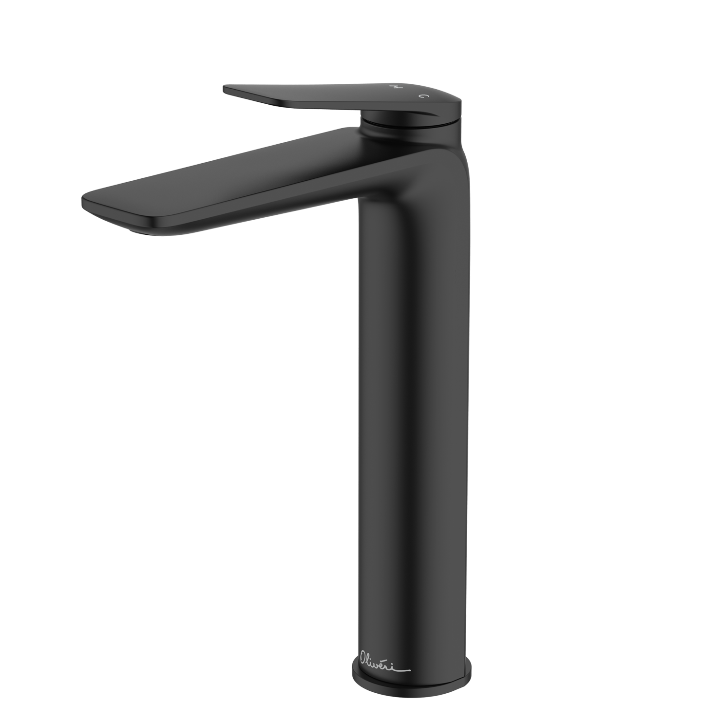 OLIVERI PARIS LEAD FREE TOWER BASIN MIXER 253MM MATTE BLACK