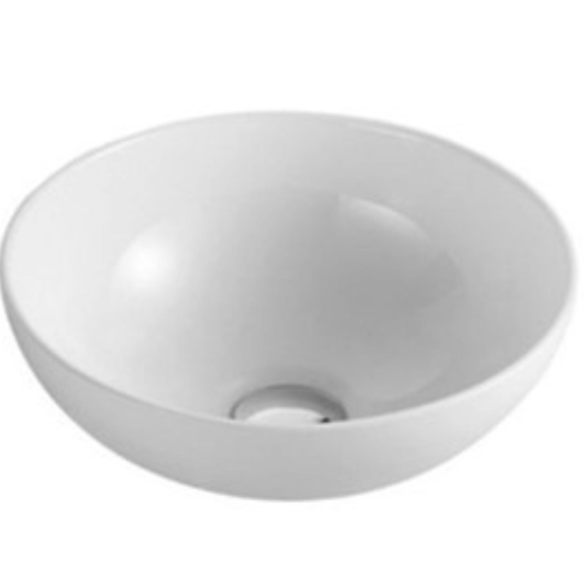 POSEIDON RONDA ABOVE COUNTER BASIN GLOSS WHITE 325MM