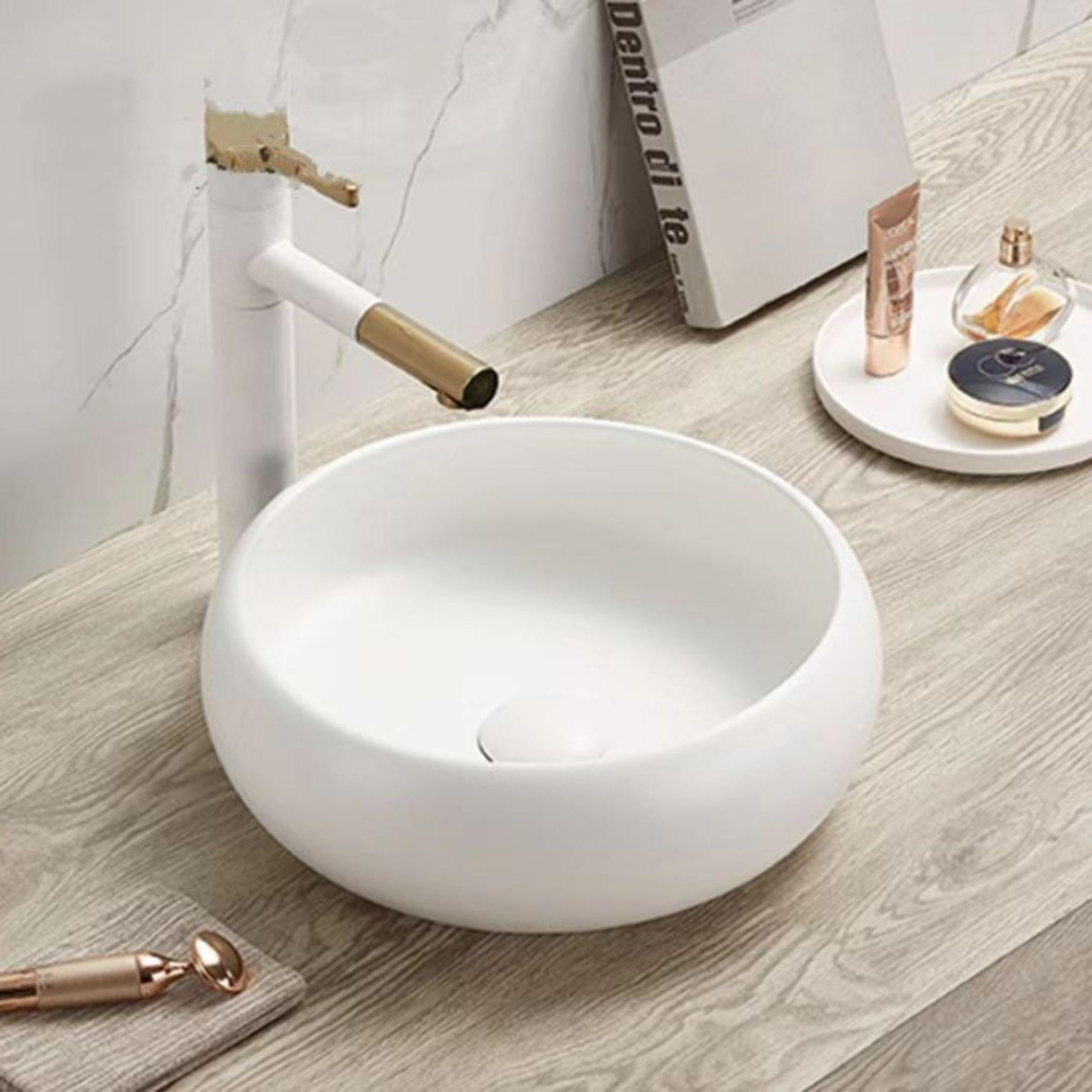 POSEIDON RONDA ABOVE COUNTER BASIN MATTE WHITE 360MM