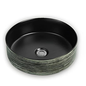 POSEIDON LUNA ABOVE COUNTER SILKY GREEN AND MATTE BLACK 346MM