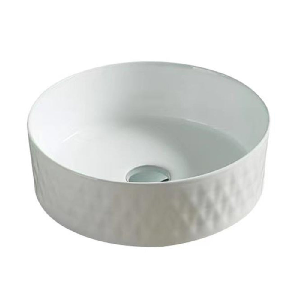 POSEIDON LUNA ABOVE COUNTER BASIN GLOSS WHITE 360MM