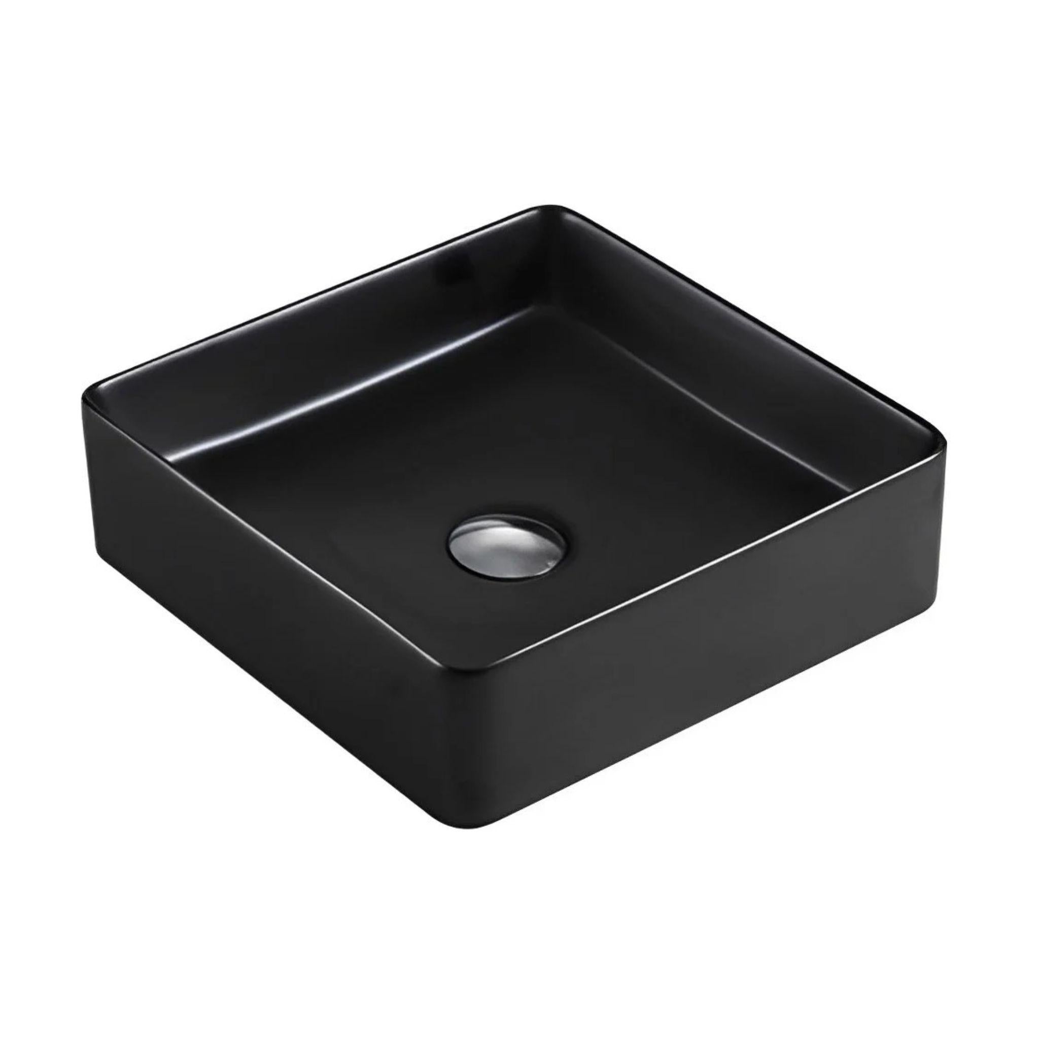 POSEIDON FINE CERAMIC BASIN MATTE BLACK 360MM