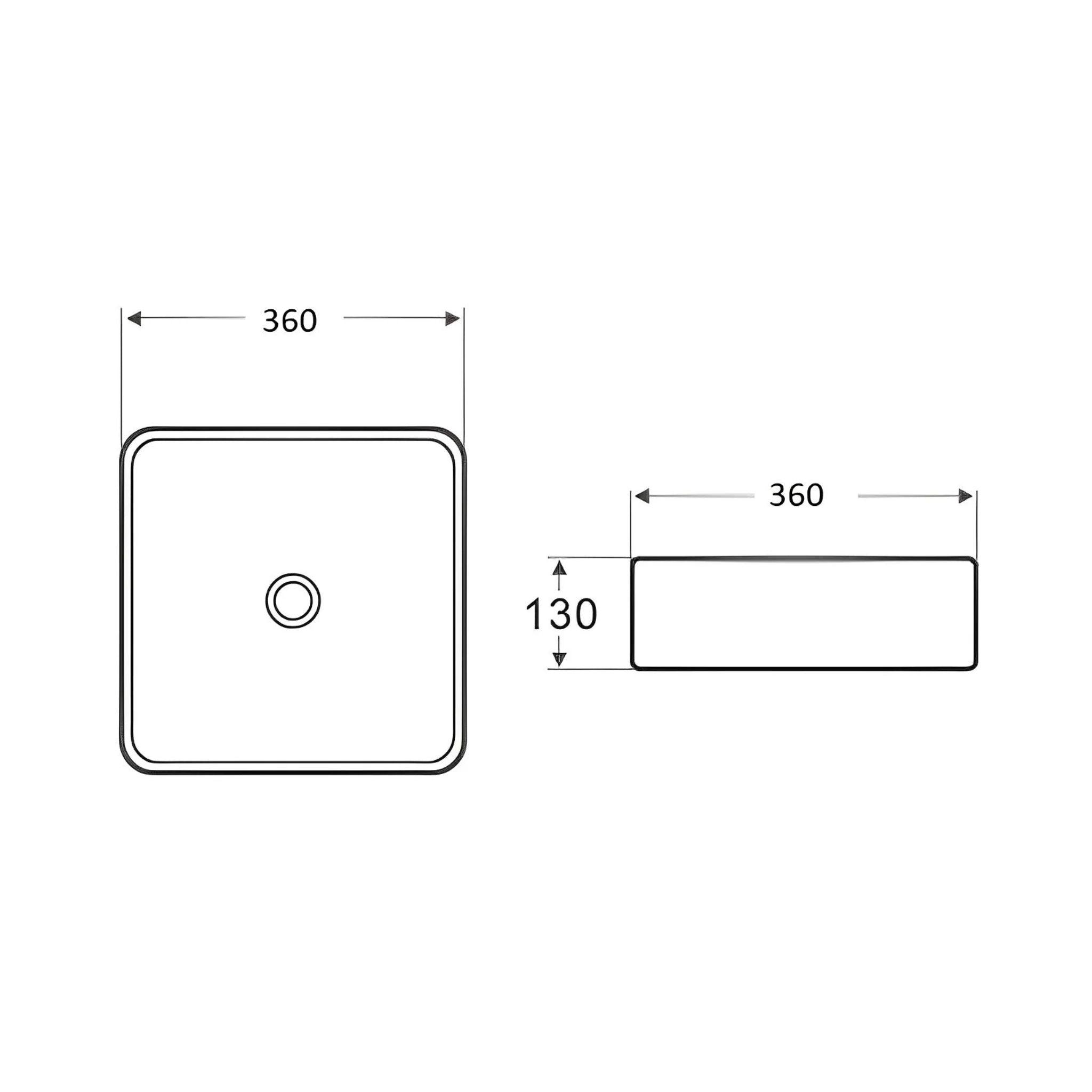 POSEIDON JASPER ABOVE COUNTER BASIN MATTE WHITE 360MM