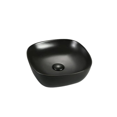 POSEIDON QUBIX ABOVE COUNTER BASIN MATTE BLACK 370MM
