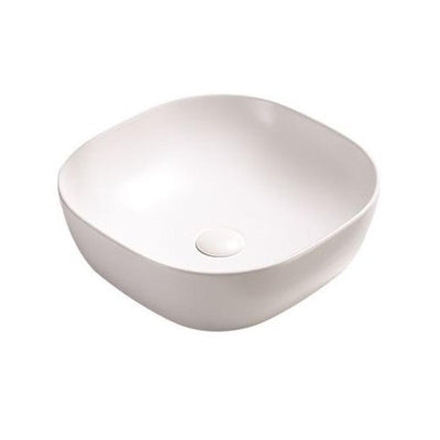 POSEIDON QUBIX ABOVE COUNTER BASIN MATTE WHITE 370MM