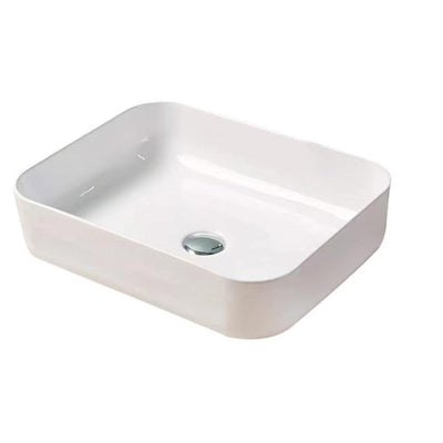 POSEIDON JASPER ABOVE COUNTER BASIN GLOSS WHITE 500MM
