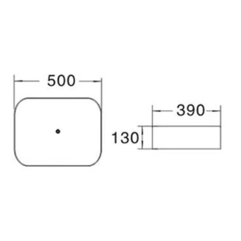 POSEIDON JASPER ABOVE COUNTER BASIN MATTE BLACK 500MM