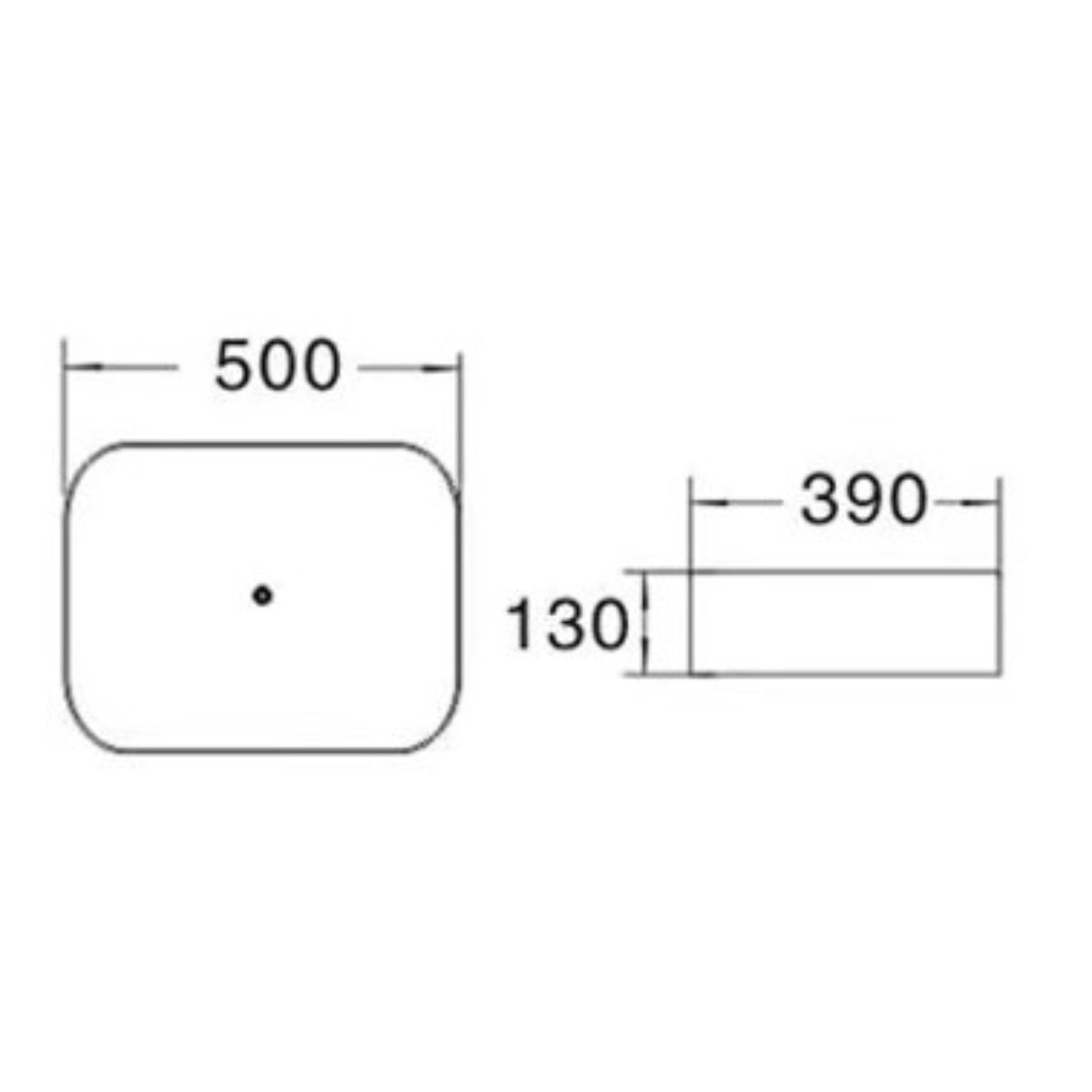 POSEIDON JASPER ABOVE COUNTER BASIN MATTE BLACK 500MM