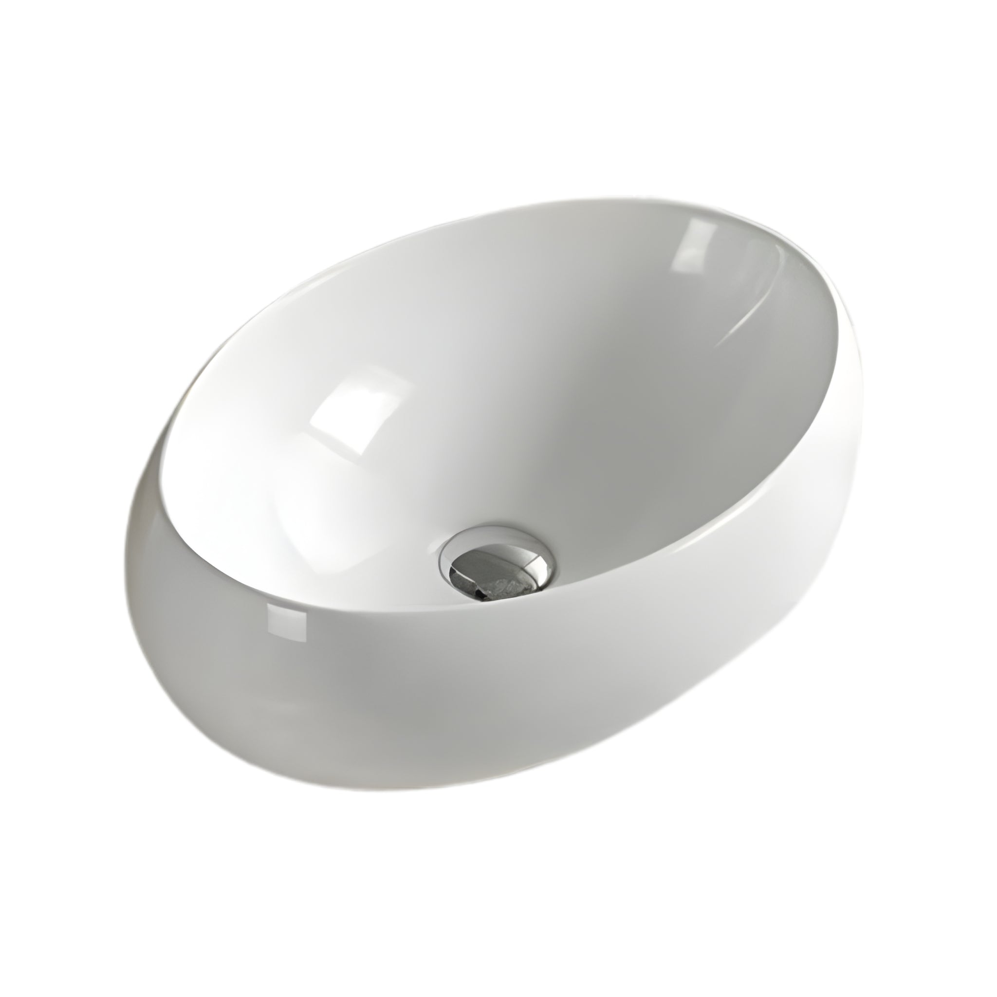 POSEIDON ORIA ABOVE COUNTER BASIN GLOSS WHITE 600MM