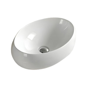 POSEIDON ORIA ABOVE COUNTER BASIN GLOSS WHITE 600MM