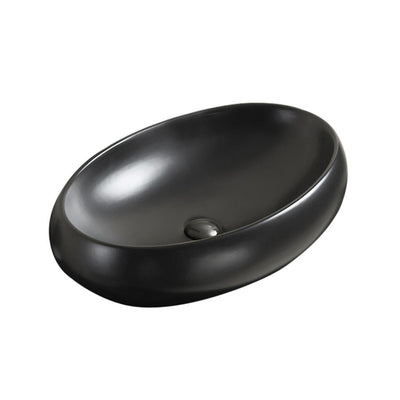 POSEIDON ORIA ABOVE COUNTER BASIN MATTE BLACK 600MM