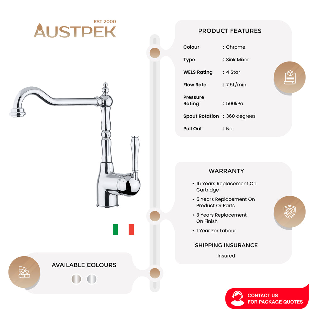 ARMANDO VICARIO PROVINCIAL PALAIS SINK MIXER CHROME