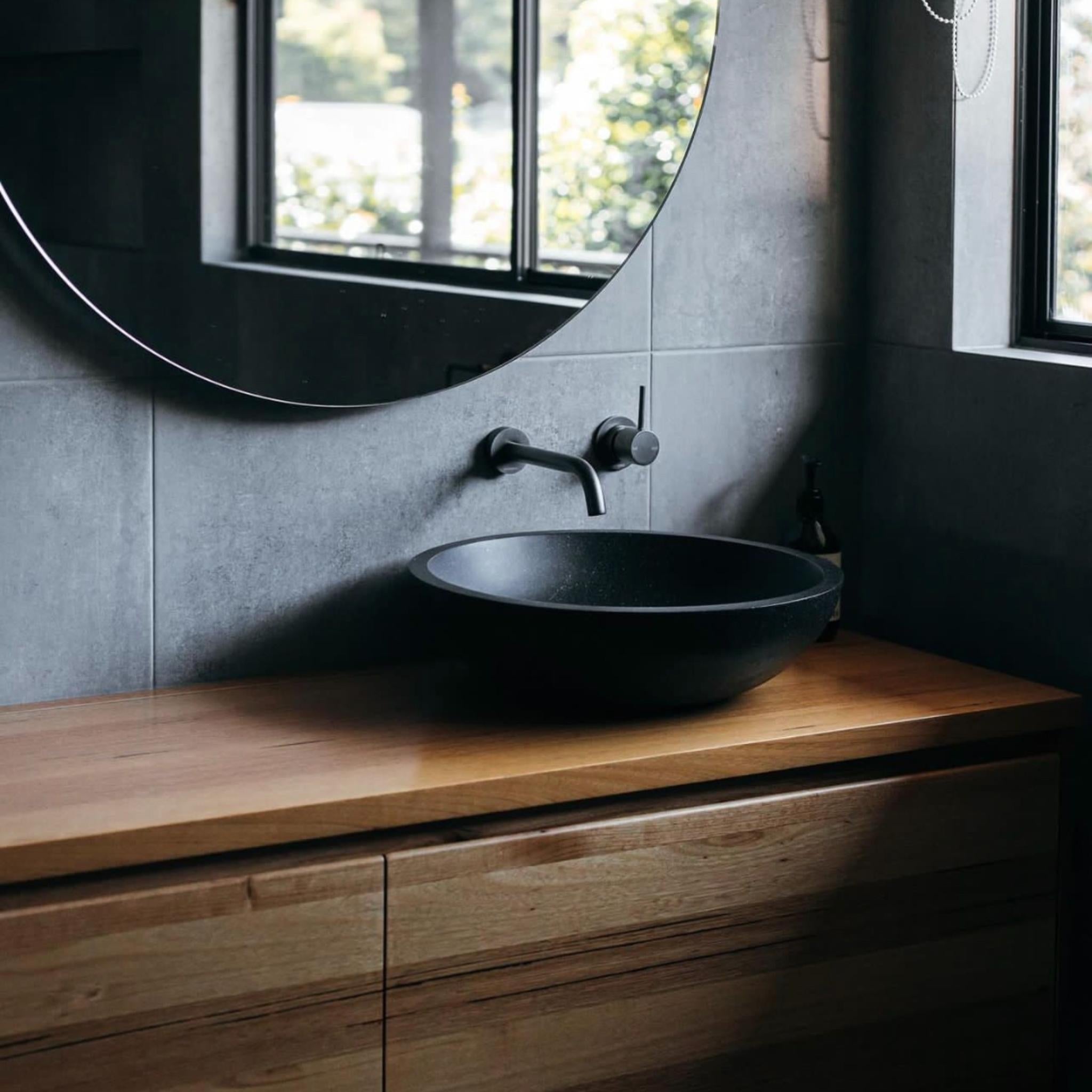 PIETRA BIANCA SURENA ABOVE COUNTER STONE BASIN WITH CUSTOM COLOURS 440MM