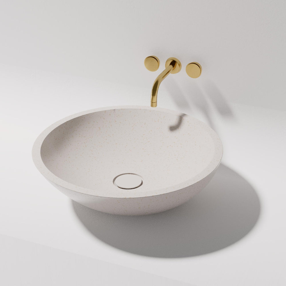 PIETRA BIANCA SURENA ABOVE COUNTER STONE BASIN WITH CUSTOM COLOURS 440MM