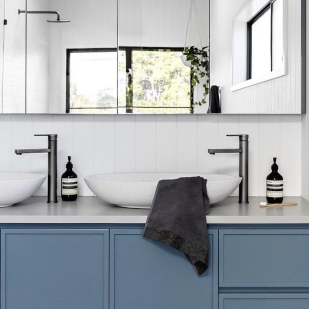 PIETRA BIANCA VALENTINA ABOVE COUNTER STONE BASIN WITH CUSTOM COLOURS 700MM