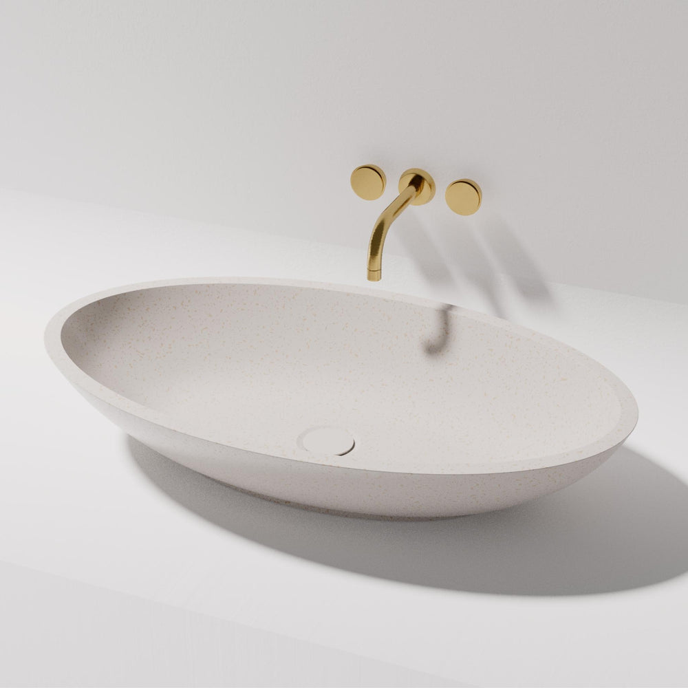 PIETRA BIANCA VALENTINA ABOVE COUNTER STONE BASIN WITH CUSTOM COLOURS 700MM