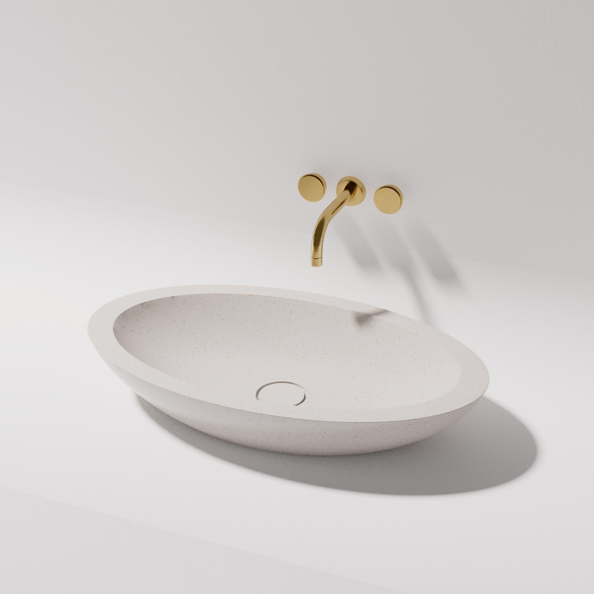 PIETRA BIANCA VIVIAN ABOVE COUNTER STONE BASIN WITH CUSTOM COLOURS 600MM