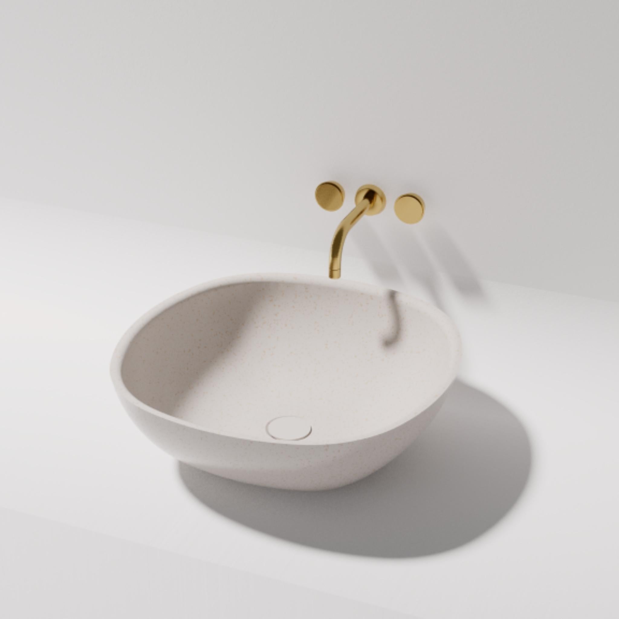 PIETRA BIANCA MARCELLO ABOVE COUNTER STONE BASIN WITH CUSTOM COLOURS 350MM