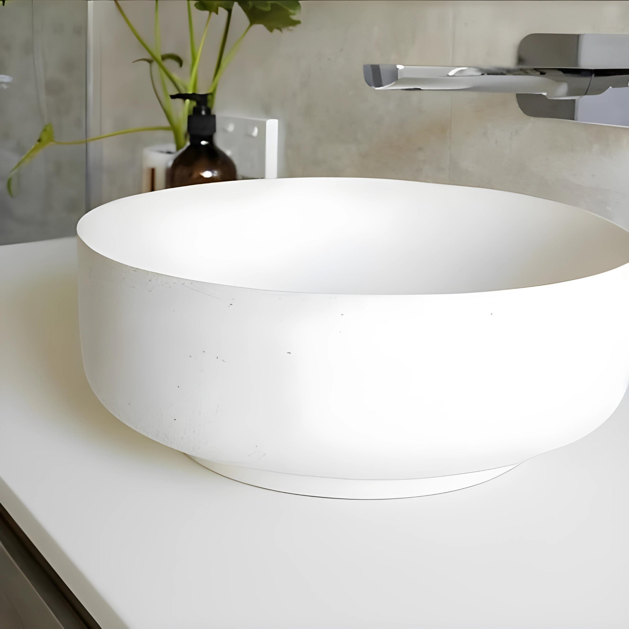 PIETRA BIANCA GEORGIA ABOVE COUNTER STONE BASIN WITH CUSTOM COLOURS 350MM