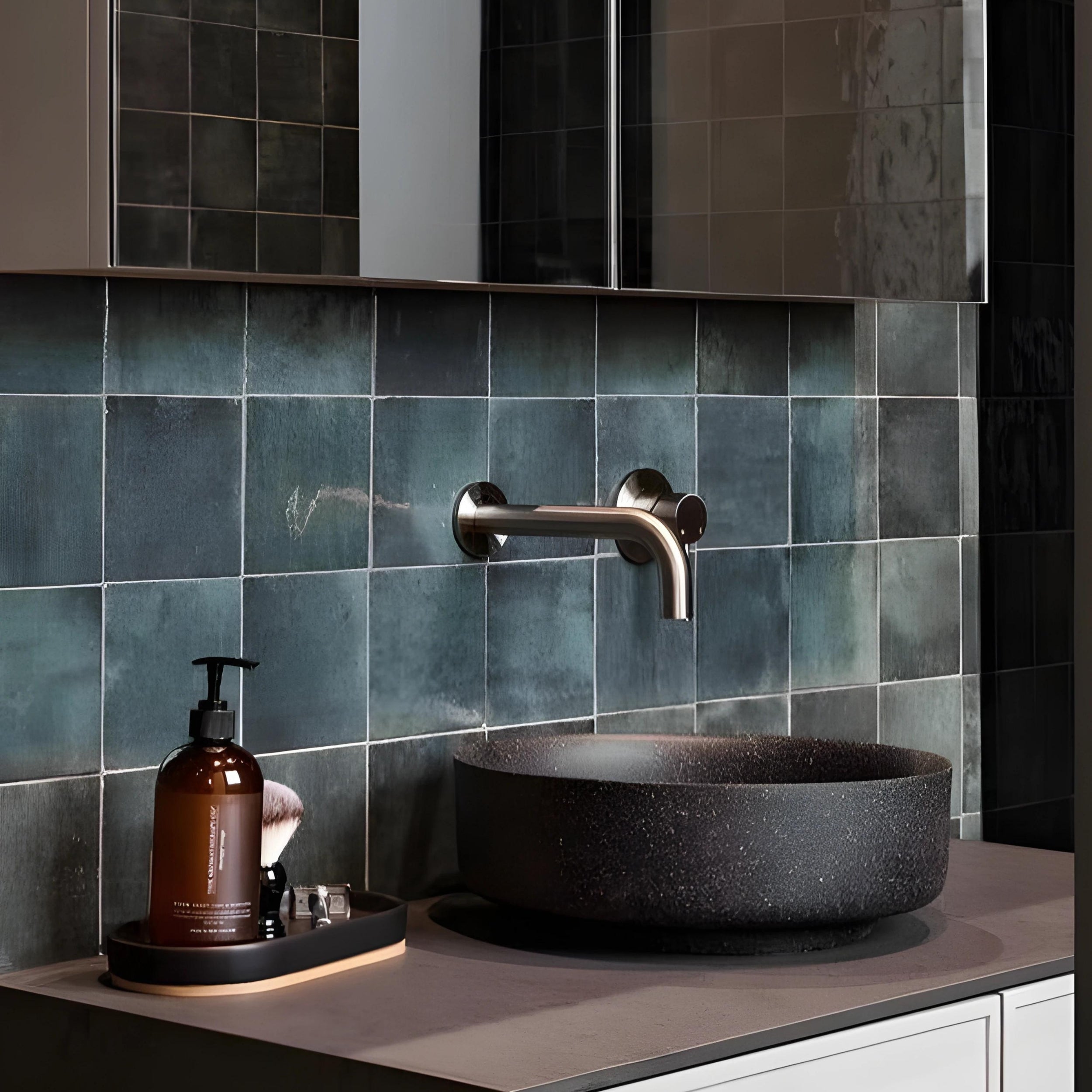 PIETRA BIANCA GEORGIA ABOVE COUNTER STONE BASIN WITH CUSTOM COLOURS 350MM