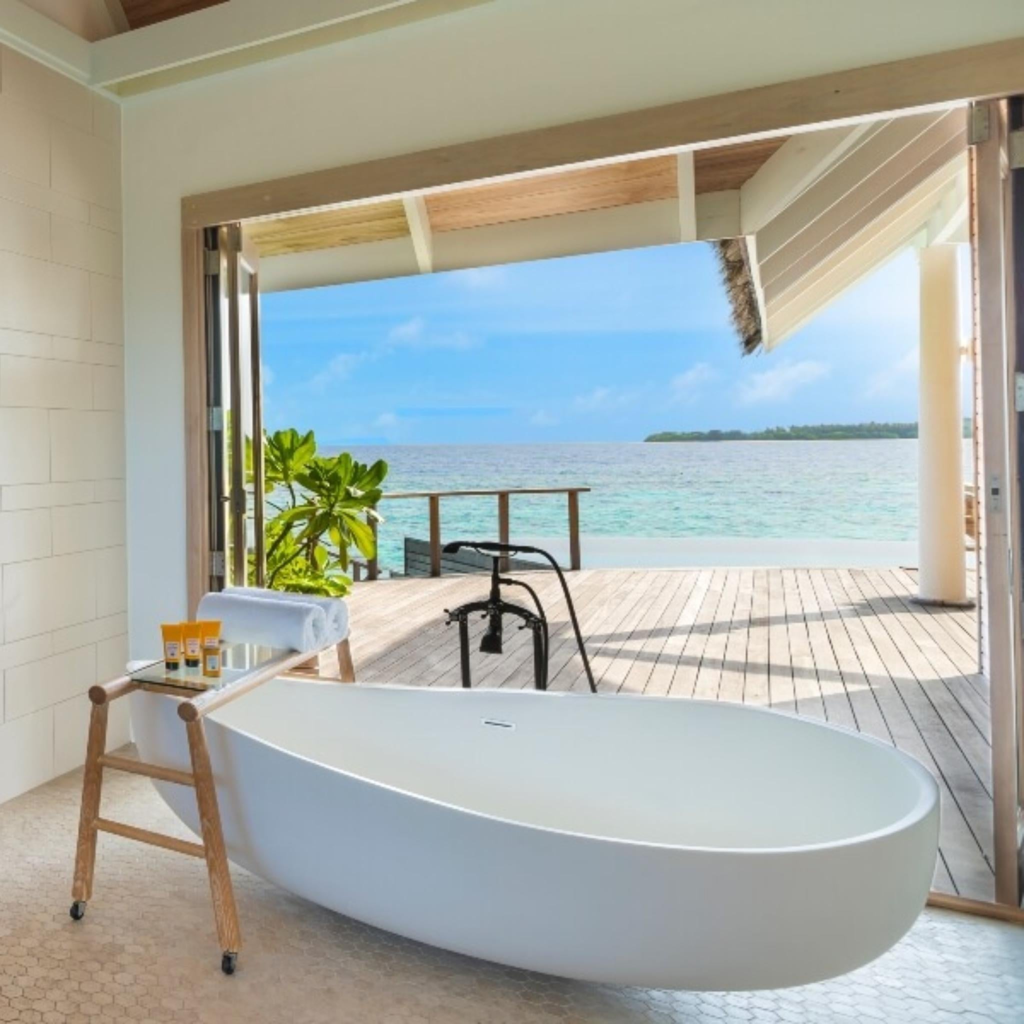 PIETRA BIANCA ONDA FREESTANDING STONE BATHTUB WITH CUSTOM COLOURS 1800MM