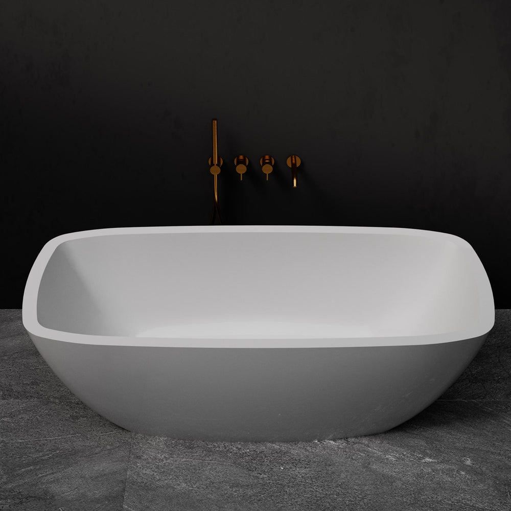 PIETRA BIANCA CHELSEA FREESTANDING STONE BATHTUB WITH CUSTOM COLOURS (AVAILABLE IN 1500MM, 1600MM AND 1700MM)