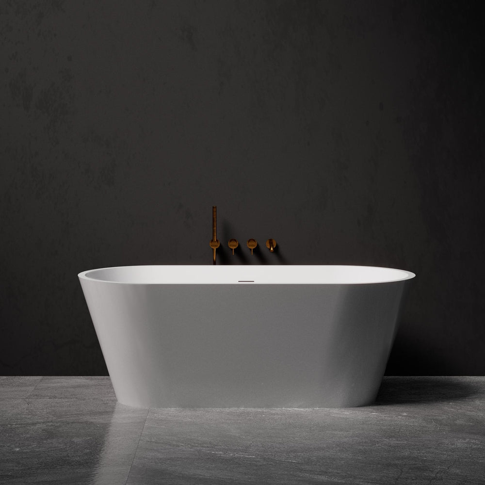 PIETRA BIANCA OLIVE FREESTANDING STONE BATHTUB WITH CUSTOM COLOURS 1700MM