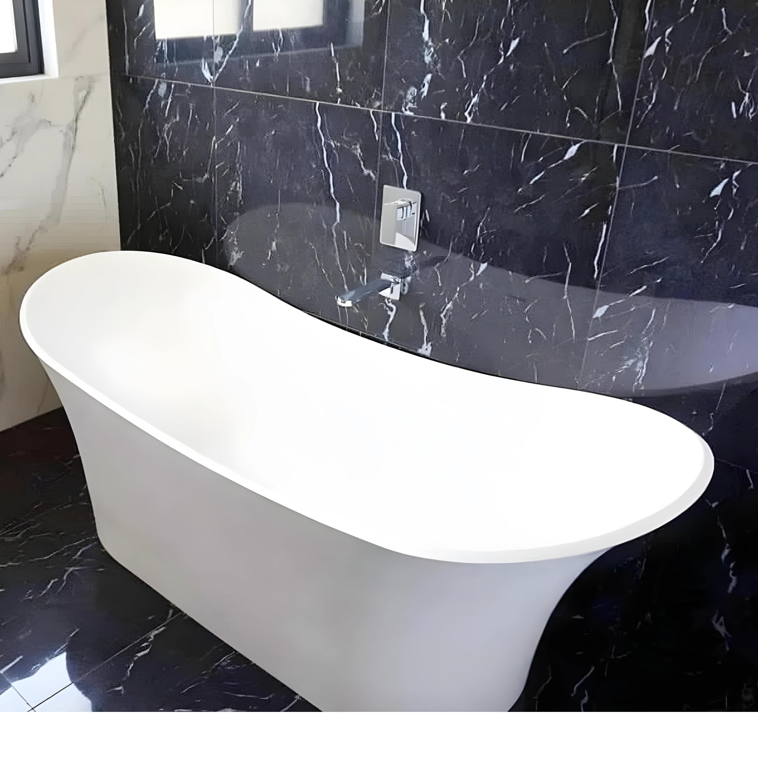 PIETRA BIANCA CROWN FREESTANDING STONE BATHTUB WITH CUSTOM COLOURS 1750MM