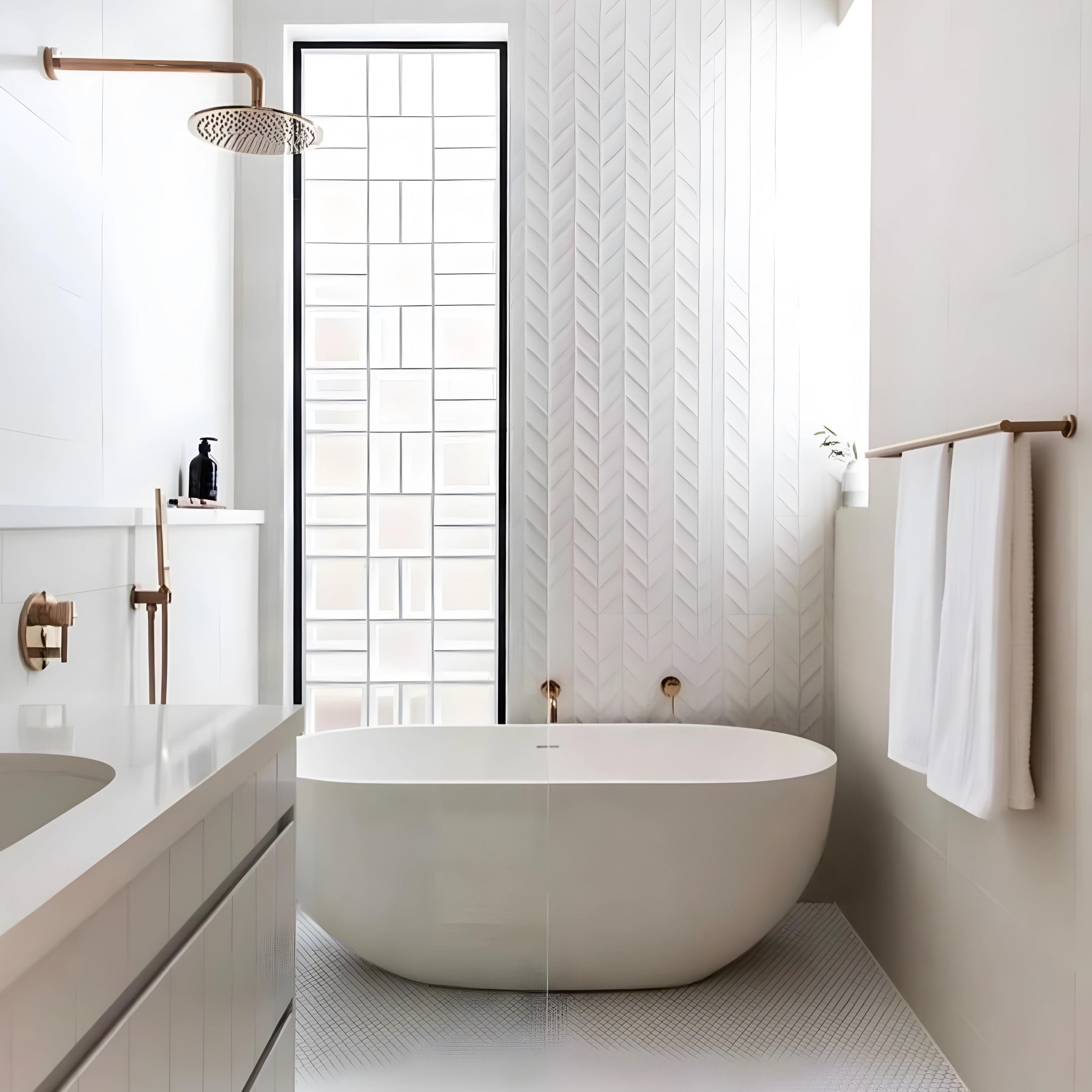 PIETRA BIANCA BELLA MODERN FREESTANDING STONE BATHTUB WITH CUSTOM COLOURS (AVAILABLE IN 1500MM, 1600MM, 1700MM AND 1800MM)