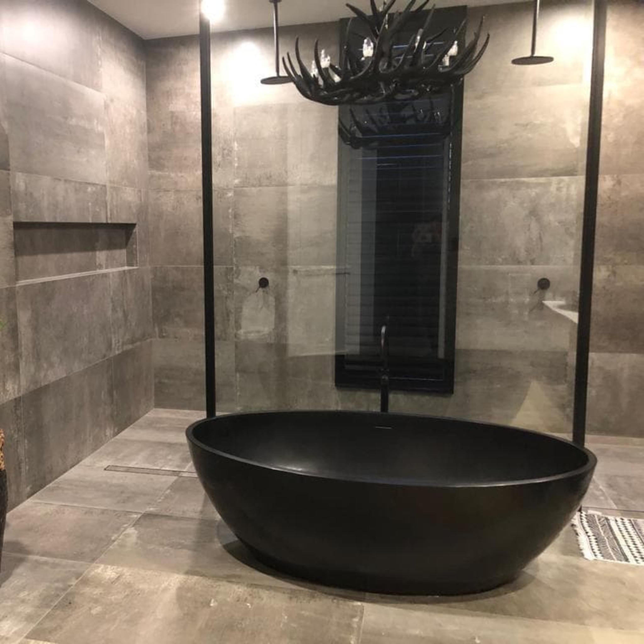 PIETRA BIANCA COCO FREESTANDING STONE BATHTUB WITH CUSTOM COLOURS 1760MM