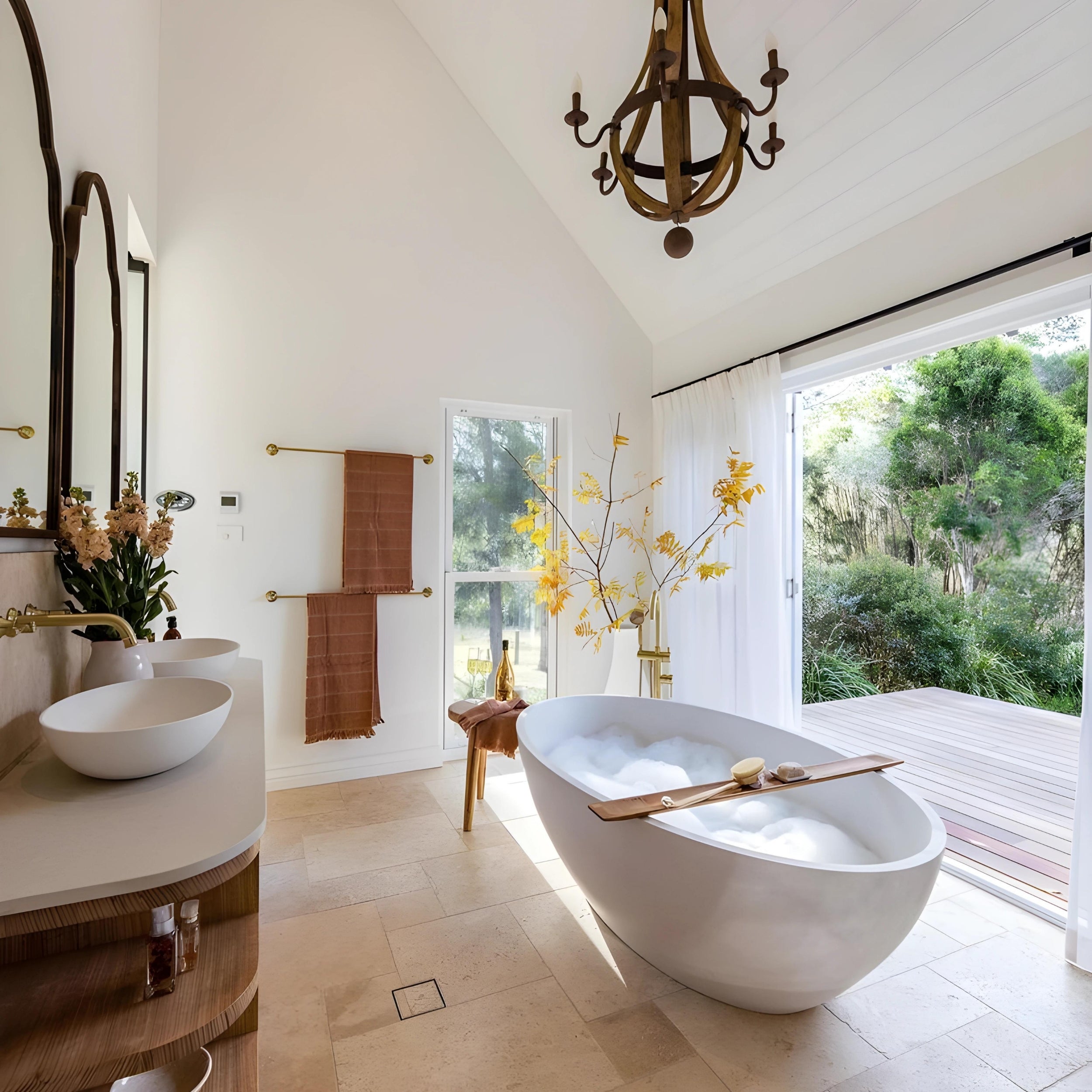 PIETRA BIANCA COCO FREESTANDING STONE BATHTUB WITH CUSTOM COLOURS 1760MM