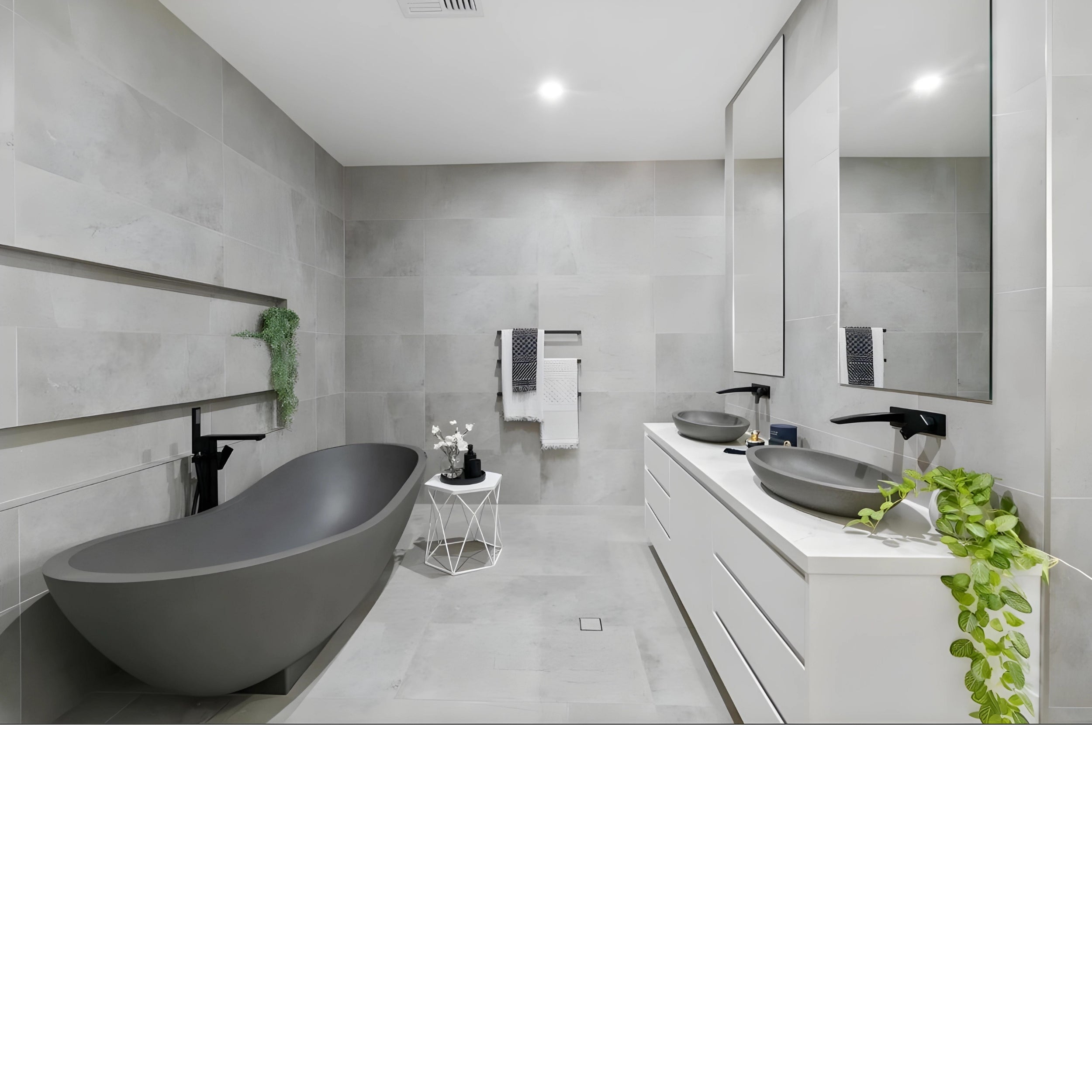 PIETRA BIANCA MANGO FREESTANDING STONE BATHTUB WITH CUSTOM COLOURS 1820MM