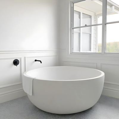 PIETRA BIANCA ROMEO FREESTANDING STONE BATHTUB WITH CUSTOM COLOURS (AVAILABLE IN 1350MM AND 1500MM)