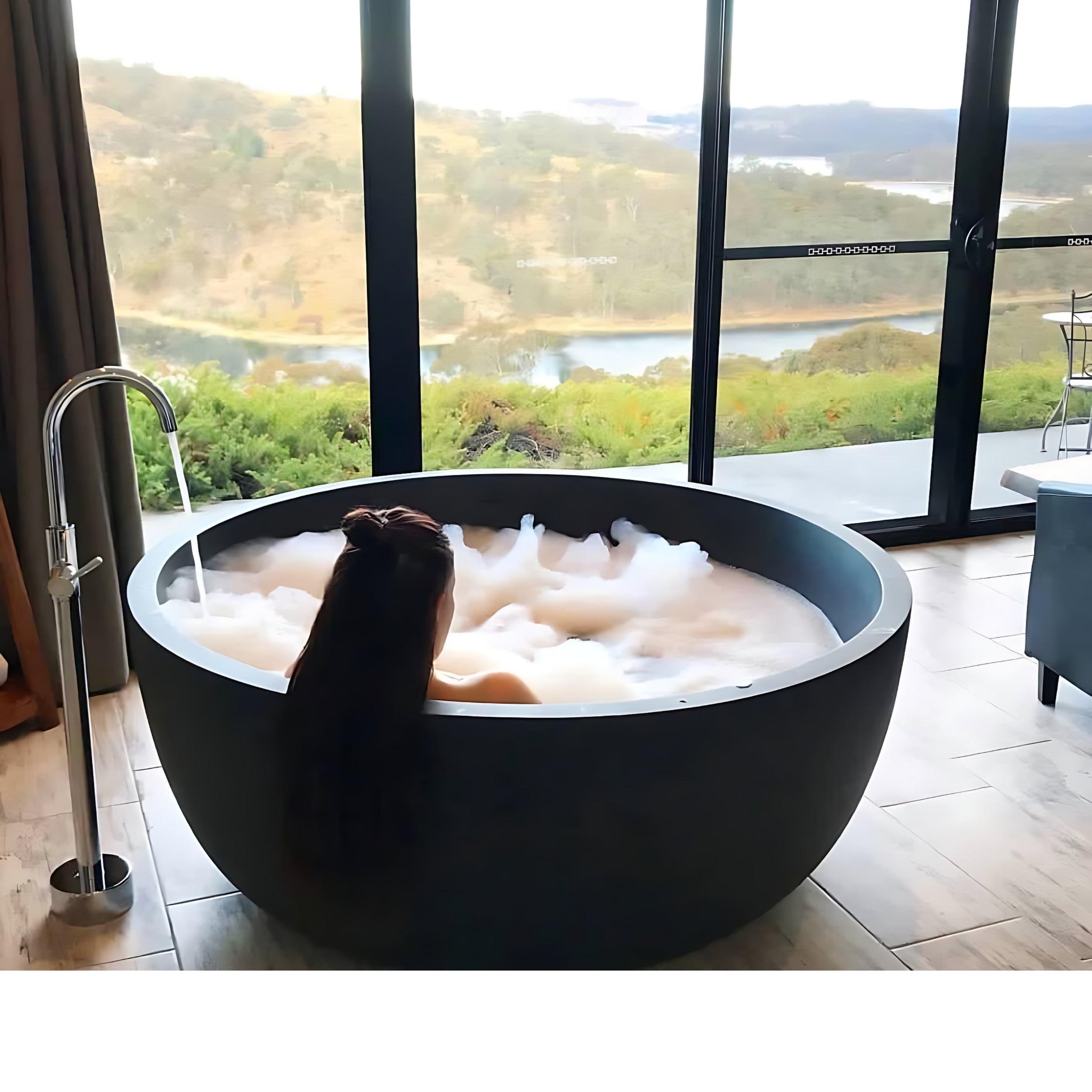 PIETRA BIANCA ROMEO FREESTANDING STONE BATHTUB WITH CUSTOM COLOURS (AVAILABLE IN 1350MM AND 1500MM)