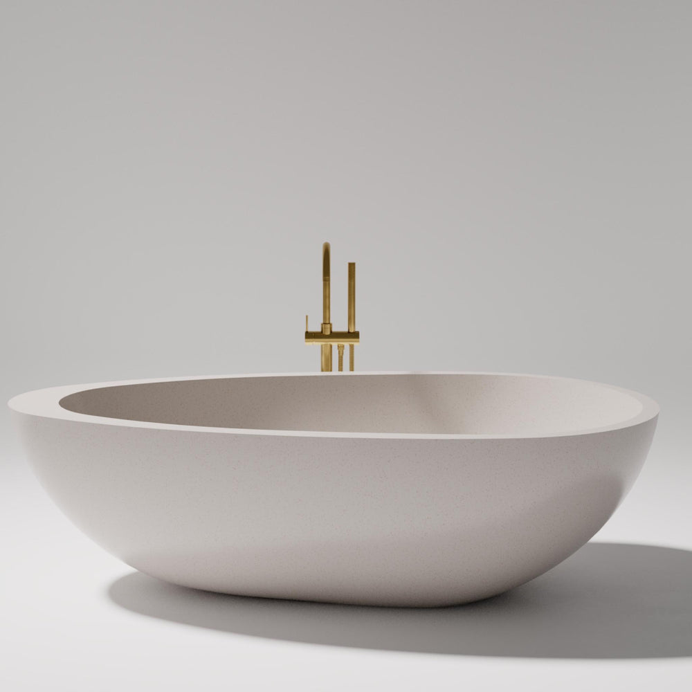 PIETRA BIANCA WHITNEY FREESTANDING STONE BATHTUB WITH CUSTOM COLOURS (AVAILABLE IN 1600MM, 1700MM AND 1800MM)