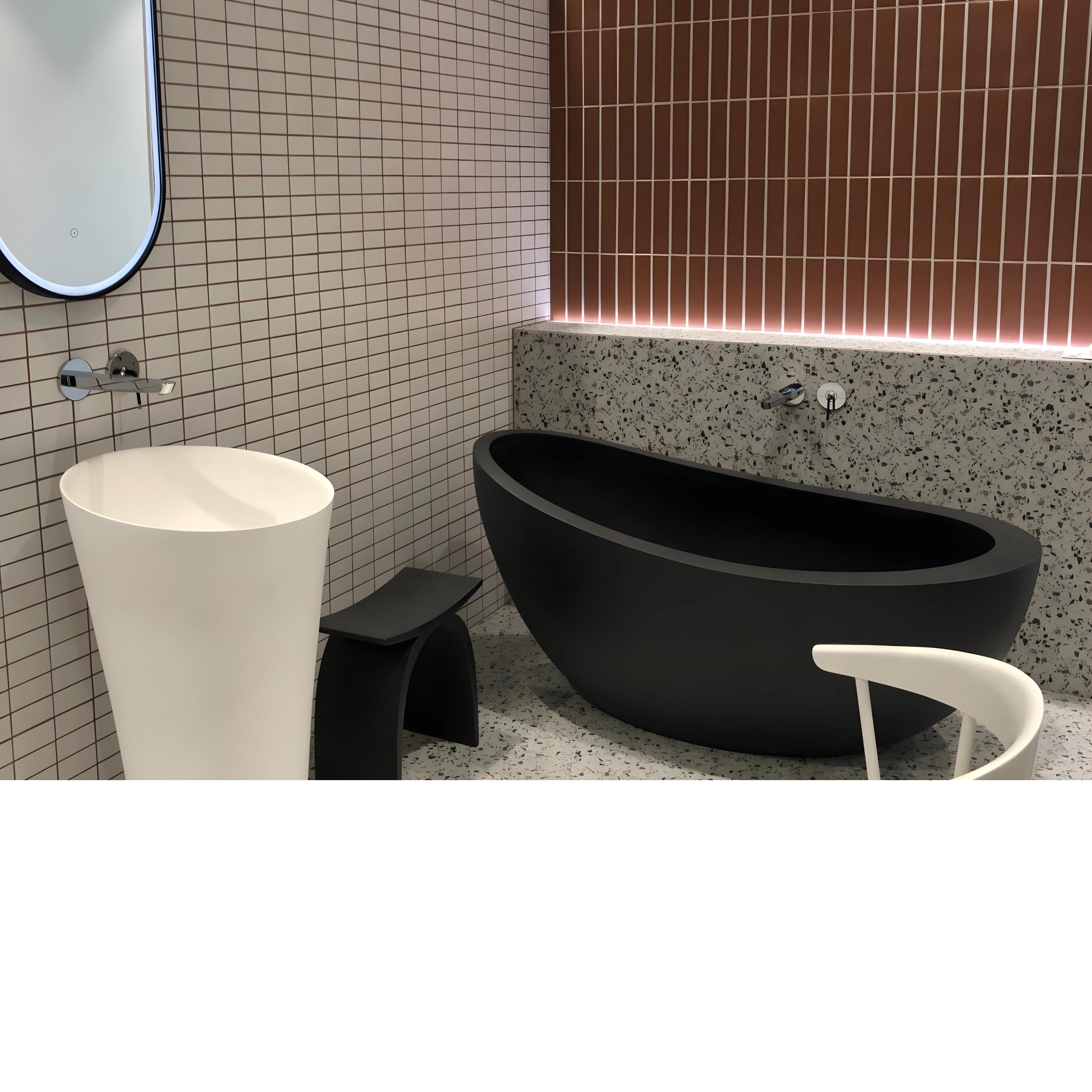 PIETRA BIANCA AUTUMN FREESTANDING STONE BATHTUB WITH CUSTOM COLOURS (AVAILABLE IN 1500MM AND 1700MM)