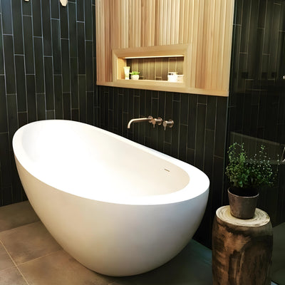 PIETRA BIANCA AUTUMN FREESTANDING STONE BATHTUB WITH CUSTOM COLOURS (AVAILABLE IN 1500MM AND 1700MM)