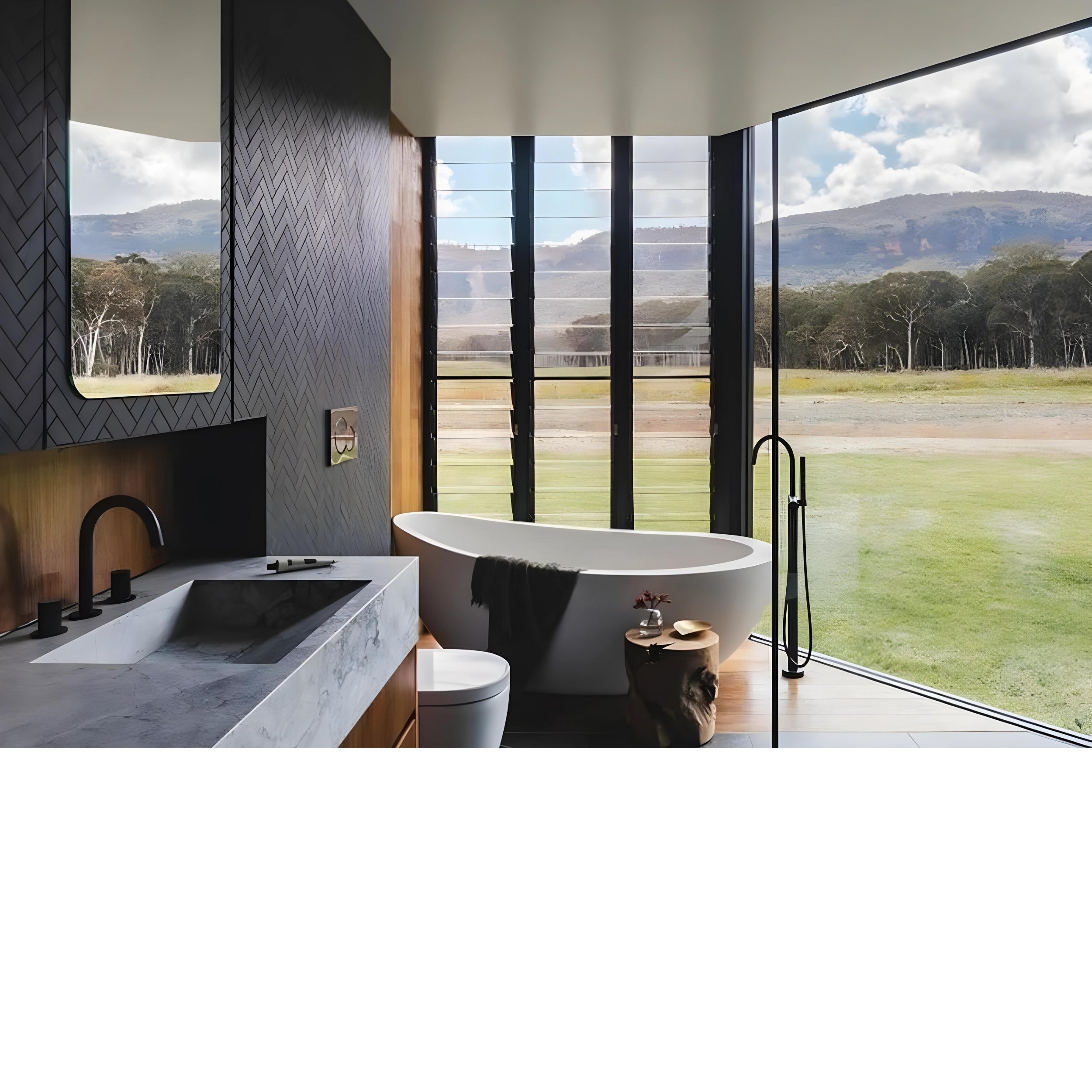 PIETRA BIANCA AUTUMN FREESTANDING STONE BATHTUB WITH CUSTOM COLOURS (AVAILABLE IN 1500MM AND 1700MM)